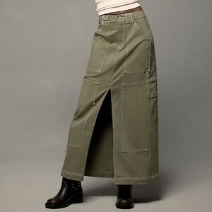 Anthropologie Pilcro Carpenter Front-Slit Maxi Skirt